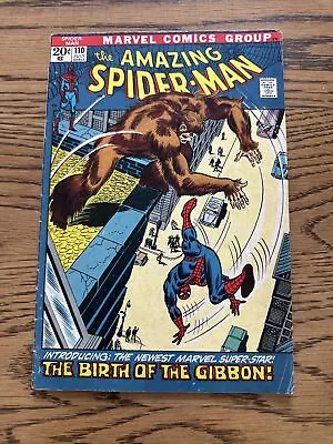 Buy Amazing Spider-Man #110 (Marvel 1972) 1st Appearance Gibbon! John Romita FN/VG • 23.82£