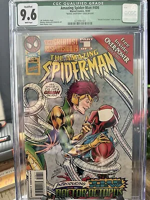 Buy Amazing Spider-Man #406 (1995) CGC 9.6 Qualified (Missing Trading Card) • 31.53£