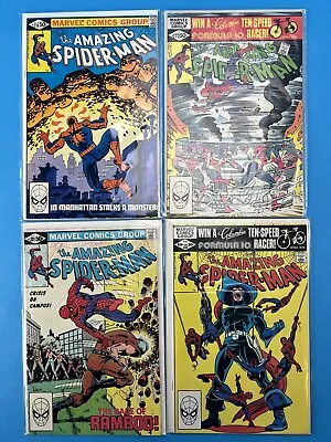 Buy THE AMAZING SPIDER-MAN - Marvel Bronze Age Comic Lot #218  221 222 225 VF GRADE • 39.70£