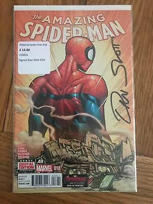 Buy Amazing Spider-man #18 Signed Dan Slott COA  • 15£