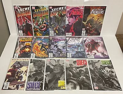 Buy Secret Invasion Comic Lot Of 15 #1, 2, New Avengers, FF 2008 Marvel Comics Siege • 56.25£