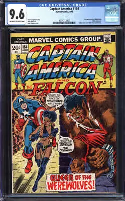 Buy Captain America #164 Cgc 9.6 Ow/wh Pages // Marvel Comics 1973 • 721.73£