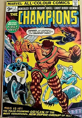 Buy Champions #1 VG+ (4.5) - Marvel 1975 - 9p UK Price Variant - Ghost Rider • 9.99£