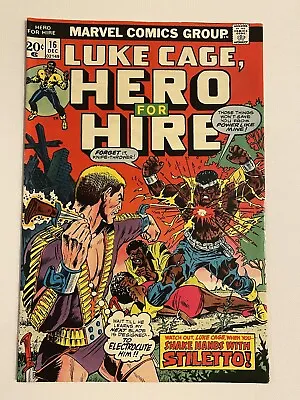 Buy Luke Cage, Hero For Hire #16 Marvel 1973 1st Appearance And Origin Of Stiletto • 20.11£