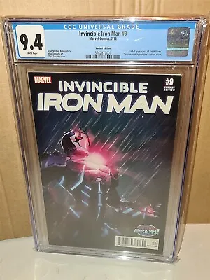 Buy Invincible Iron Man #9 Cgc 9.4 Variant 1st Riri Williams Marvel 2016 (sa) • 179.99£
