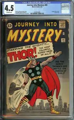 Buy Journey Into Mystery #89 Cgc 4.5 Ow Pages // Classic Cover Marvel 1963 • 442.35£