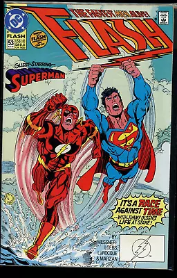 Buy Flash Aug 91’ #53 Guest Staring Superman • 7.91£