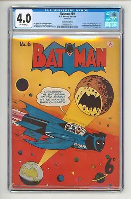Buy Batman #6 Australian Reprint CGC 4.0 Cover And Story Of Batman #59 • 2,495£