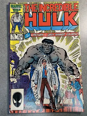 Buy Incredible Hulk #324 (1986) Key! Return Of Gray Skinned Hulk Marvel Comics • 15.82£