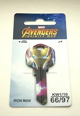 Buy Marvel Avenger Infinity War Iron Man Photo Door Lock KW1/10 66/97 Key Blank New • 10.43£