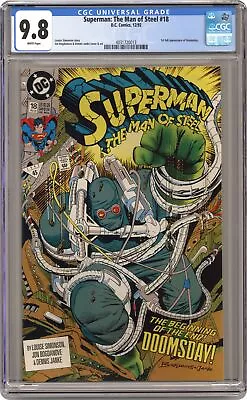 Buy Superman The Man Of Steel #18D CGC 9.8 1992 4031720013 1st Full App. Doomsday • 205.56£