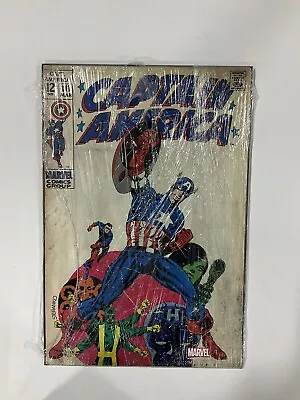 Buy Captain America 111 Steranko Cover Wood Wall Art Plaque 13x19 Marvel • 37.94£