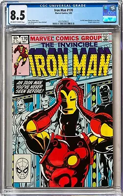 Buy Iron Man #170 CGC 8.5. 1st James Rhodes As Iron Man! • 50£