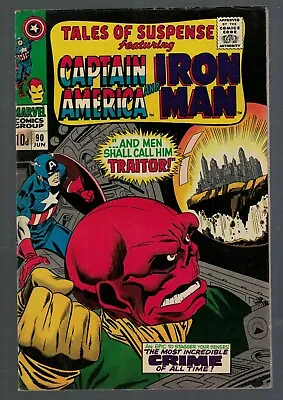 Buy Marvel Comics Tales Of Suspense 90 1967 FN/VFN 7.0  Avengers Red Skull  • 63.99£