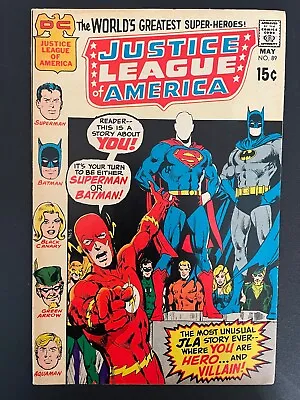 Buy Justice League Of America Vol.1 #89 1971 High Grade 8.0 DC Comic Book D39-187 • 41.62£