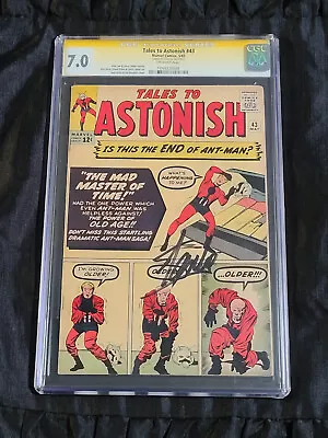Buy Marvel 1963 Tales To Astonish #43 CGC 7.0 FVF Stan Lee SIGNED • 682.10£
