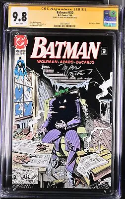 Buy * BATMAN #450 CGC 9.8 SS Signed Wolfman Joker Origin Classic!  (4260439001) * • 202.18£