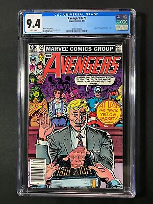 Buy Avengers #228 CGC 9.4 (1983) - Newsstand - Trial Of Yellowjacket (Hank Pym) • 39.52£