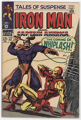 Buy Tales Of Suspense 97 Marvel 1968 FN Iron Man Captain America 1st Whiplash • 56.39£