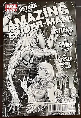 Buy Amazing Spider-man #1 Vol 3 Dale Keown Disposable Heroes Black & White 1st Silk • 9.99£