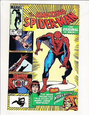 Buy Amazing Spiderman #259 Marvel 1984 Hobgoblin! Mary Jane Origin! New Old Costume! • 11.82£