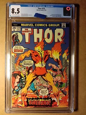 Buy Thor #225 1st Appearance Firelord CGC 8.5 Marvel 1974 Steve Buscemi And  Conway • 179£
