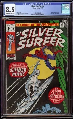 Buy Silver Surfer # 14 CGC 9.0 OW/W (Marvel, 1970) Spider-Man Cover And Appearance • 312.29£