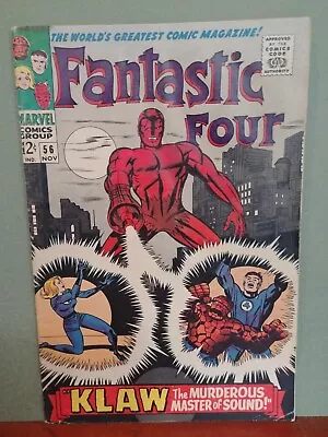 Buy Fantastic Four #56  Jack Kirby 2nd Appearance Of Klaw  1966  1.0  • 15.82£
