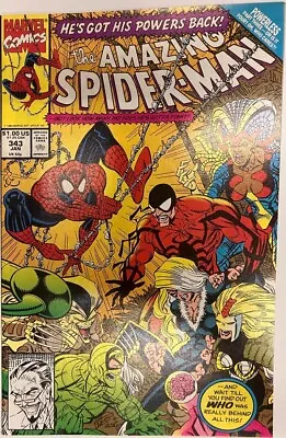 Buy Amazing Spider-Man #343 KEY 1st Cameo App. Cardiac (Dr. Elias Wirtham) (NM) • 9.46£