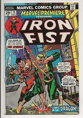 Buy Marvel Premiere #16 Iron Fist - Low/Mid Grade (Needs Pressing) 2nd App Iron Fist • 19.24£