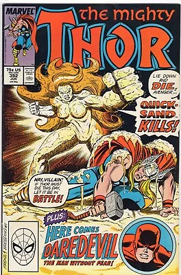 Buy THE MIGHTY THOR #392 - 1st Appearance Quicksand/Daredevil App/Marvel Comics 1988 • 3.61£