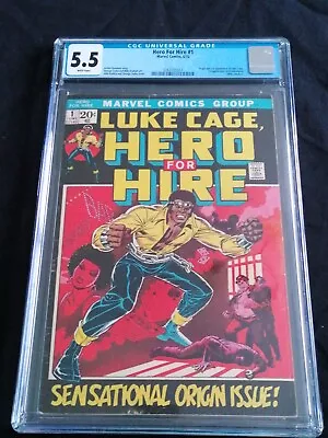 Buy Hero For Hire 1 - June 1972 - Marvel Comics - CGC 5.5 - Luke Cage • 580.36£