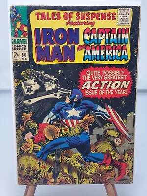 Buy TALES OF SUSPENSE #86 Marvel 1967 Iron Man Captain America 3.0 Reading Copy • 8£
