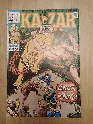 Buy MARVEL COMICS - KA ZAR # 2 - 1970 - DAREDEVIL - ANGEL Of X-MEN  - VF • 7.59£