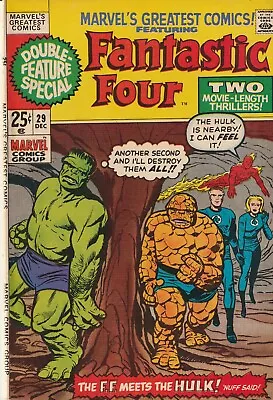 Buy Marvel's Greatest Comics #29 1970 VG-F Fantastic Four Hulk • 19.77£