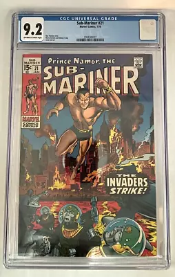 Buy Sub-Mariner # 21 (Marvel, 1/70) CGC 9.2 • 83.42£