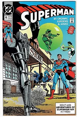 Buy Superman #46 - DC 1990 - Cover By Jerry Ordway [Ft. Jade And Obsidian] • 6.49£