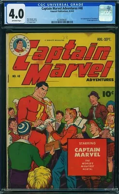Buy Captain Marvel Adventures #48 Fawcett 1945 Golden Age Cgc 4.0 Graded!  • 175.73£