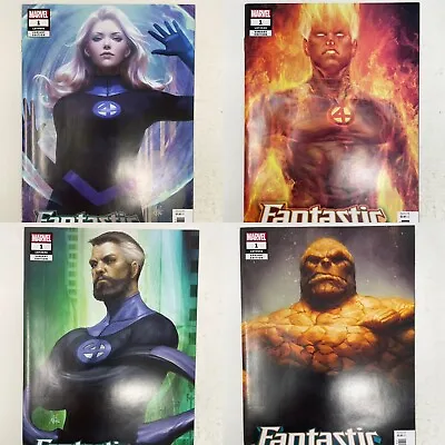 Buy Fantastic Four #1 Artgerm Variant Lot Of 4 Complete Set Marvel Comics 2018 MCU • 14.44£