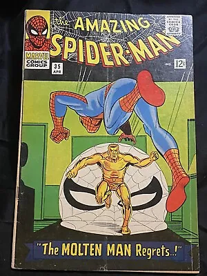 Buy Amazing Spider-man 35 Second Molten Man ! 1966 • 86.58£