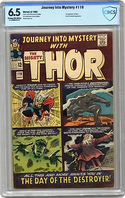Buy Thor Journey Into Mystery #119 CBCS 6.5 1965 21-2F68DFB-014 1st App. Hogun • 168.13£