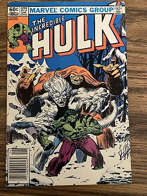 Buy Incredible Hulk #272 Marvel Comics 1982 3rd Rocket Raccoon Newsstand VF Key • 40.21£