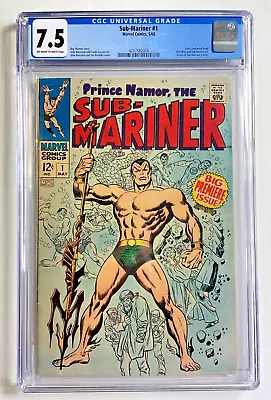 Buy Sub-mariner #1 CGC 7.5 1968 Marvel Comics Origin Retold • 640.74£
