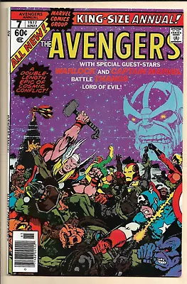 Buy Avengers Annual #7 VF/NM (1974) Death Adam Warlock, 1st Infinity Stones! Thanos! • 51.46£