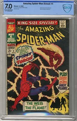 Buy Amazing Spider-Man Annual  # 4   CBCS  7.0   FVF   Cream/off Wht Pgs  11/67      • 104.08£