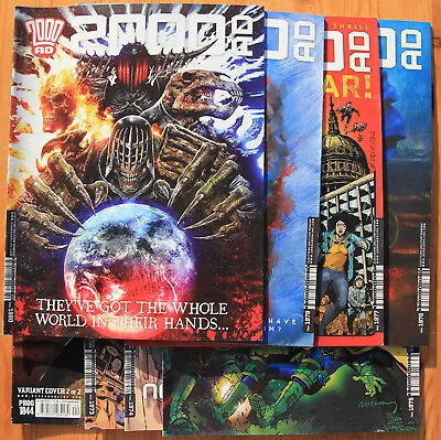 Buy 8 X 2000ad Issues 1844 Cover 2 Signed By Rob Williams, 1973-1977 1979 1980 Oop • 4£