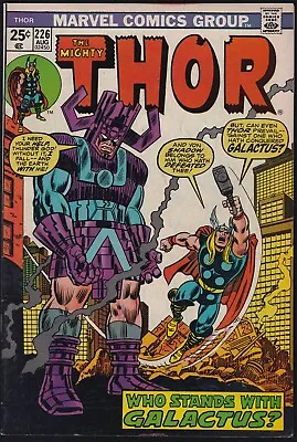 Buy Marvel Comics THE MIGHTY THOR #226 Second Firelord Galactus Appearance 1974 FN! • 13.44£