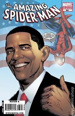 Buy Amazing Spider-Man #583 Obama Variant 3rd Printing FN 2009 Stock Image • 2.88£