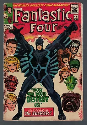 Buy Marvel Comics Fantastic Four 46 3.0 G/VG- 1st App Black Bolt Inhuman 1966 • 69.99£