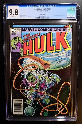 Buy Incredible Hulk #281 Cgc 9.8 - White Pages *75¢ Canadian Price Variant* • 236.39£